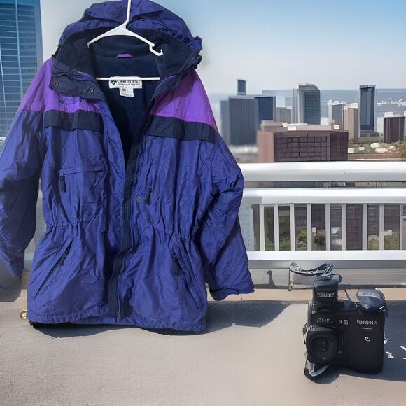 VTG 90s Women's Columbia 3-in-1  Ski Snow Jacket Coat -M Lots Pocket - Picture 1 of 13